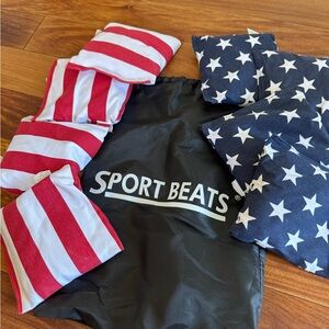 American Flag Cornhole Bags, new